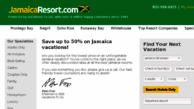 What Jamaicaresort.com website looked like in 2017 (6 years ago)