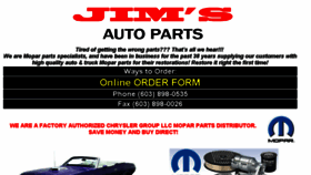 What Jimsautoparts.com website looked like in 2017 (6 years ago)