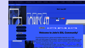 What Johnsesl.com website looked like in 2017 (6 years ago)