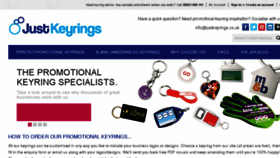 What Justkeyrings.co.uk website looked like in 2017 (6 years ago)