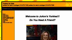 What Joannsyorkies.com website looked like in 2017 (6 years ago)