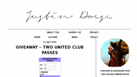 What Justindoesblog.com website looked like in 2017 (6 years ago)