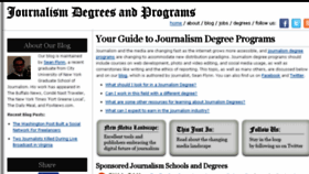 What Journalismdegree.org website looked like in 2017 (6 years ago)