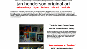 What Janhendersonart.com website looked like in 2017 (6 years ago)