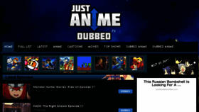 What Justanimedubbed.tv website looked like in 2017 (6 years ago)