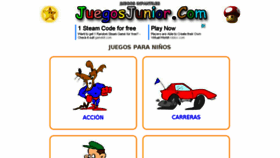 What Juegosjunior.com website looked like in 2017 (6 years ago)