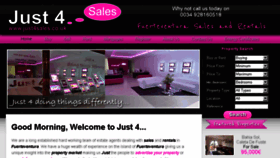 What Just4sales.co.uk website looked like in 2017 (6 years ago)