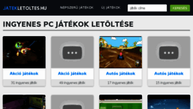 What Jatek-letoltes.hu website looked like in 2017 (6 years ago)