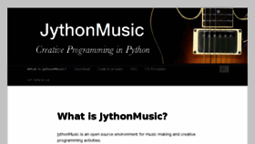 What Jythonmusic.org website looked like in 2017 (6 years ago)