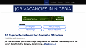 What Jobvacancy.com.ng website looked like in 2017 (6 years ago)