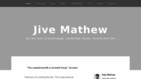 What Jivemathew.com website looked like in 2017 (6 years ago)