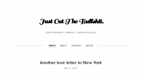 What Justcutthebullshit.com website looked like in 2017 (6 years ago)