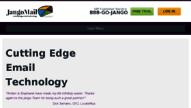 What Jangomail.com website looked like in 2017 (6 years ago)