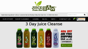 What Juiceintheraw.com website looked like in 2017 (6 years ago)