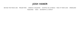 What Joshhaner.com website looked like in 2017 (6 years ago)