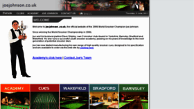 What Joejohnson.co.uk website looked like in 2017 (7 years ago)