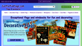 What Justforfunflags.com website looked like in 2017 (6 years ago)