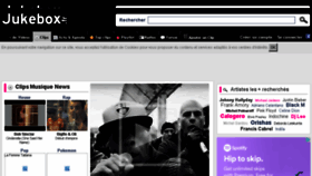 What Jukebo.fr website looked like in 2017 (8 years ago)