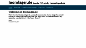 What Joomlager.de website looked like in 2017 (6 years ago)