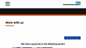What Jobs.hee.nhs.uk website looked like in 2017 (6 years ago)