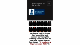 What Joesugars.com website looked like in 2017 (6 years ago)