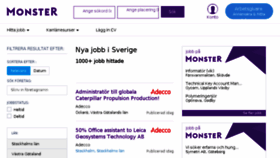 What Jobb.monster.se website looked like in 2017 (6 years ago)