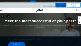 What Jahia.com website looked like in 2017 (6 years ago)