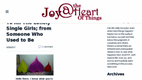 What Joyattheheart.com website looked like in 2017 (6 years ago)