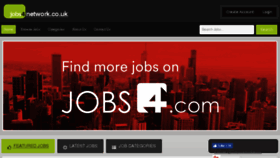 What Jobs4network.co.uk website looked like in 2017 (6 years ago)