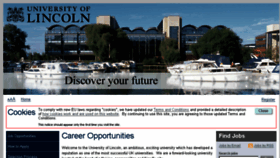 What Jobs.lincoln.ac.uk website looked like in 2017 (6 years ago)