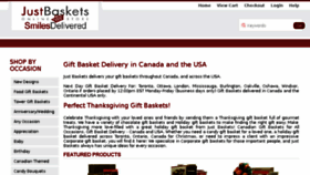 What Justbaskets.ca website looked like in 2017 (6 years ago)