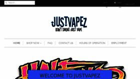 What Justvapez.com website looked like in 2017 (6 years ago)