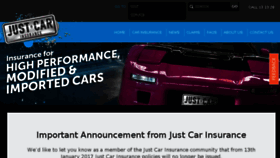 What Justcarinsurance.com.au website looked like in 2017 (6 years ago)