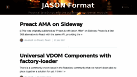 What Jasonformat.com website looked like in 2017 (6 years ago)