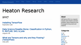 What Jeffheaton.com website looked like in 2017 (8 years ago)