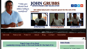 What Johngrubbs.com website looked like in 2017 (6 years ago)