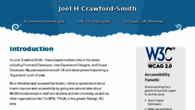 What Joelcrawfordsmith.com website looked like in 2017 (6 years ago)