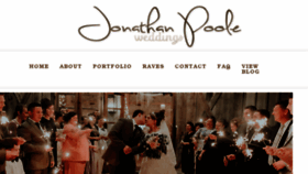 What Jonathanpoolephotography.com website looked like in 2017 (6 years ago)