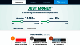 What Justmoney.dk website looked like in 2017 (6 years ago)