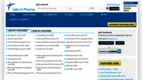 What Jobsinpharma.co.uk website looked like in 2017 (6 years ago)