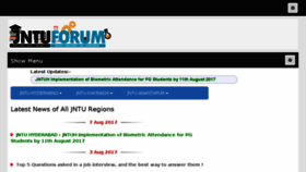What Jntuforum.com website looked like in 2017 (6 years ago)
