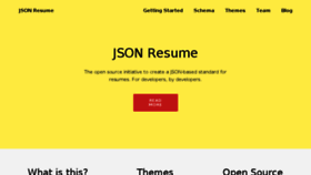 What Jsonresume.org website looked like in 2017 (6 years ago)