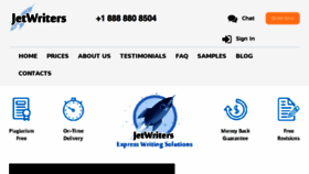 What Jetwriters.com website looked like in 2017 (6 years ago)