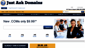 What Justaskdomains.com website looked like in 2017 (6 years ago)