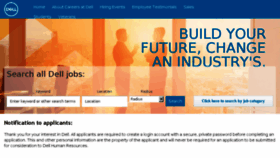 What Jobs.dell.com website looked like in 2018 (6 years ago)