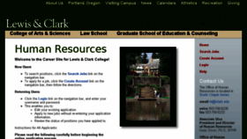 What Jobs.lclark.edu website looked like in 2018 (6 years ago)