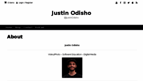 What Justinodisho.com website looked like in 2018 (6 years ago)