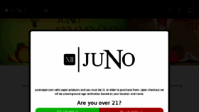 What Junovapor.com website looked like in 2018 (6 years ago)