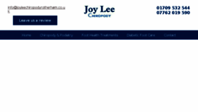 What Joyleechiropodyrotherham.co.uk website looked like in 2018 (6 years ago)