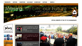 What Joburg.org.za website looked like in 2018 (6 years ago)